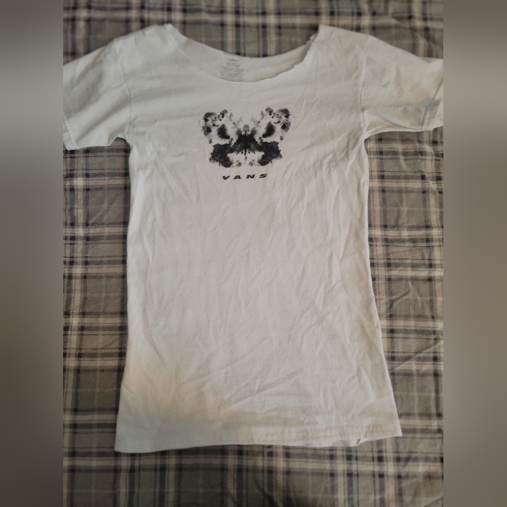 Tailored Off The Shoulder Vans Graphic Tee